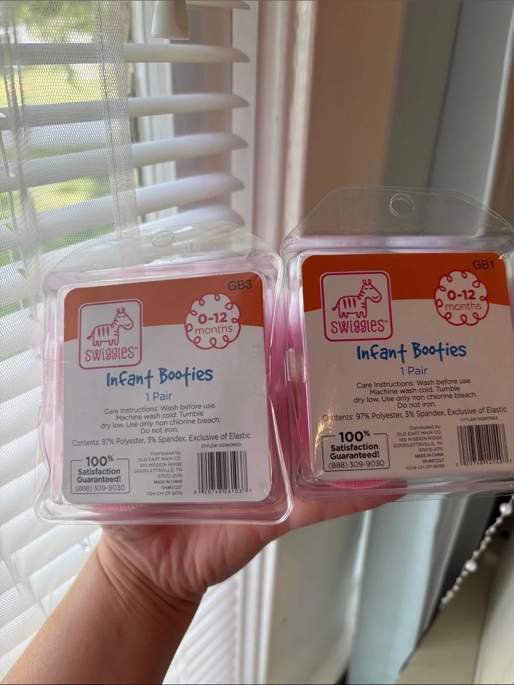 Swiggles Pink Patterned Baby Sock Booties 2-Pack